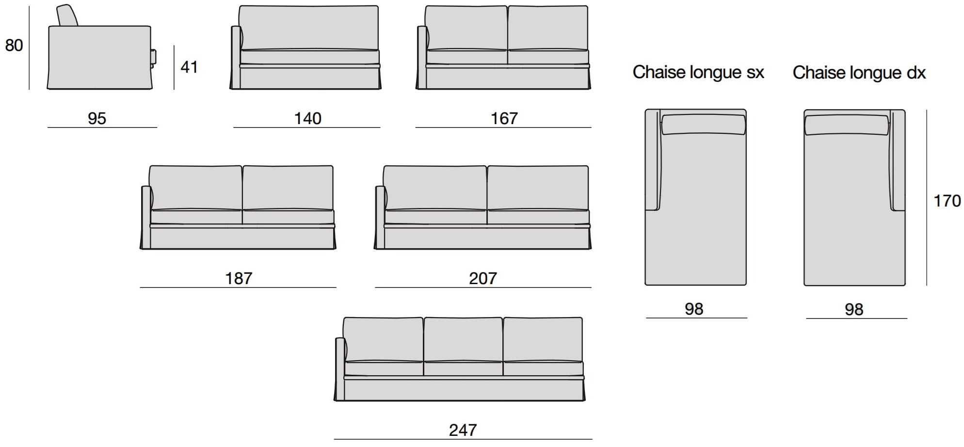 CTS SALOTTI Модульный диван с шезлонгом Easy sun-id-1466884 - Вид №4