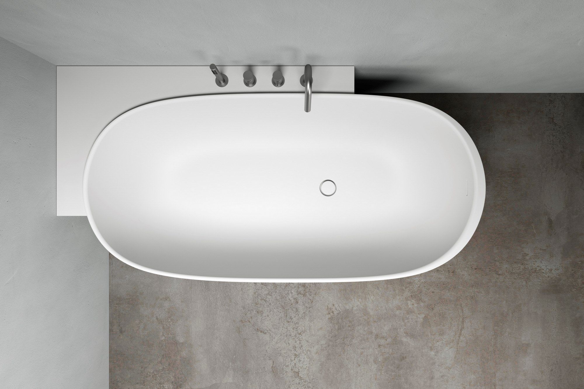 Овальная ванна в Korakril™ Ice White Rexa HOLE ARCH-00137844 - Вид №6