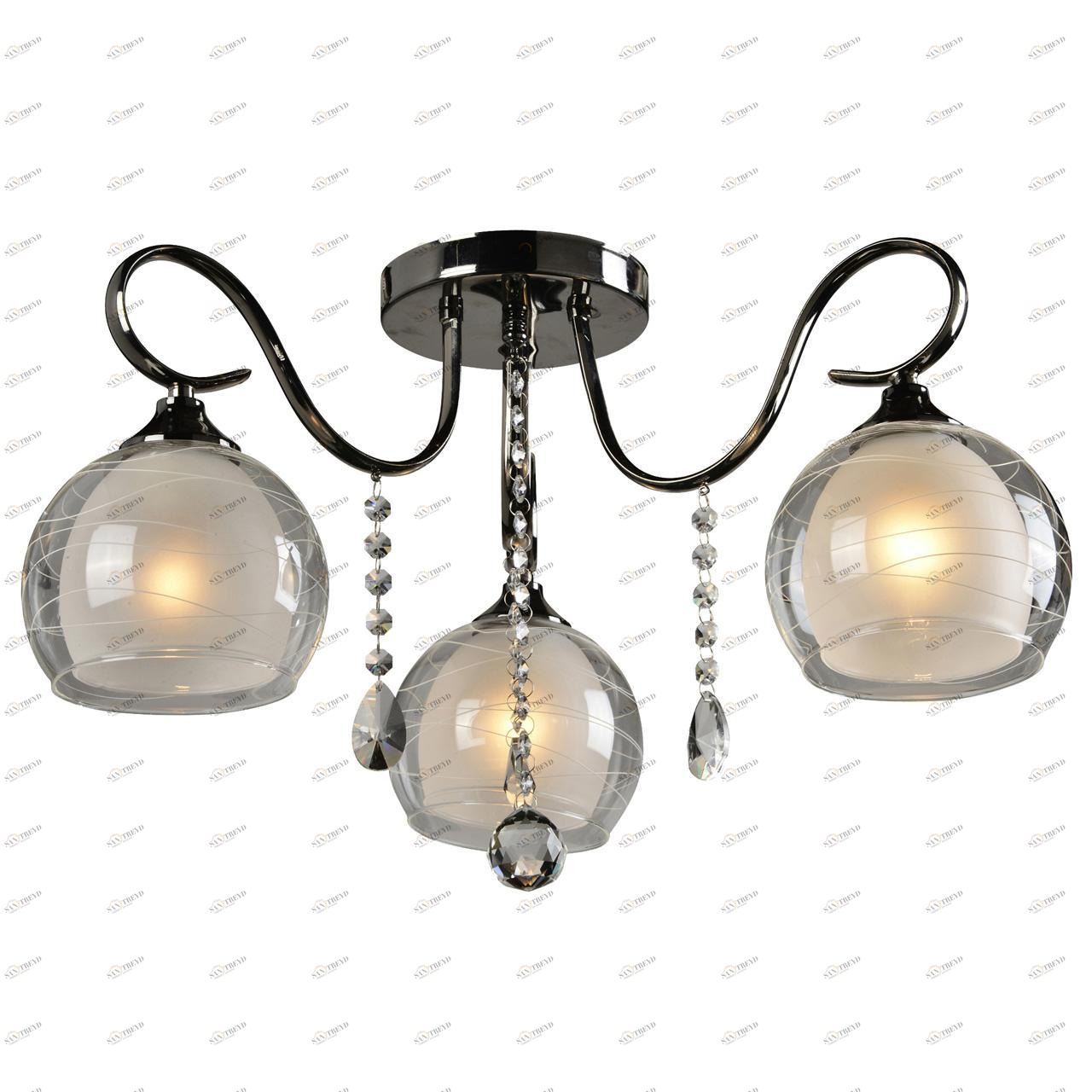 Потолочная люстра IDLamp Merinella 877/3PF-Darkchrome IDLAMP MERINELLA 182905 