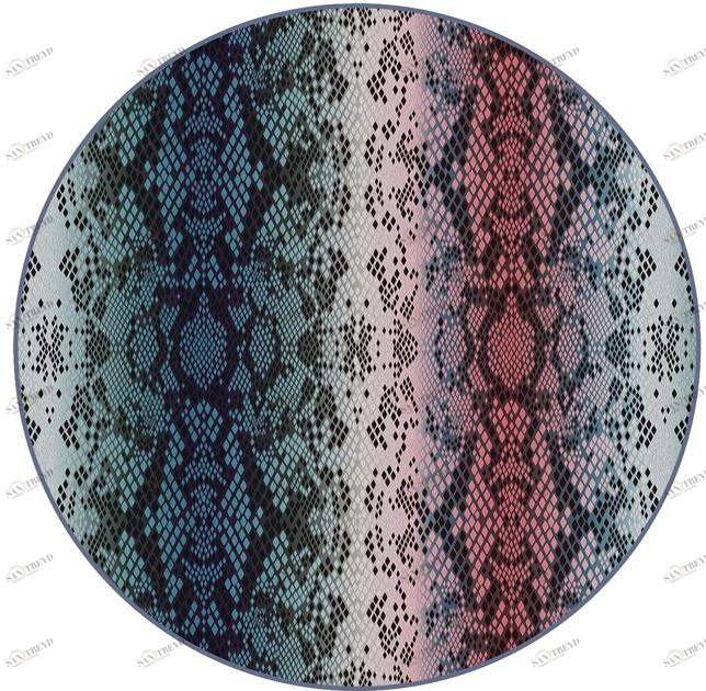 YO2 Ковер из полиамида круглый Vellum skins sun-id-1349472