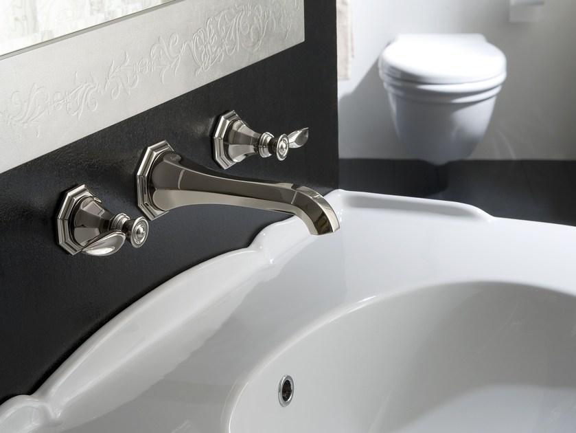 GRAFF Смеситель для умывальника настенный на 3 отверстия Topaz sun-id-1366023 - Вид №1