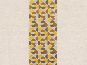 Вышитая ткань для штор с графическим рисунком