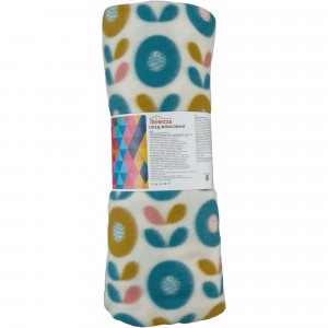 82304521 Плед «Motive», 130х170 см, флис, цвет жёлтый/синий