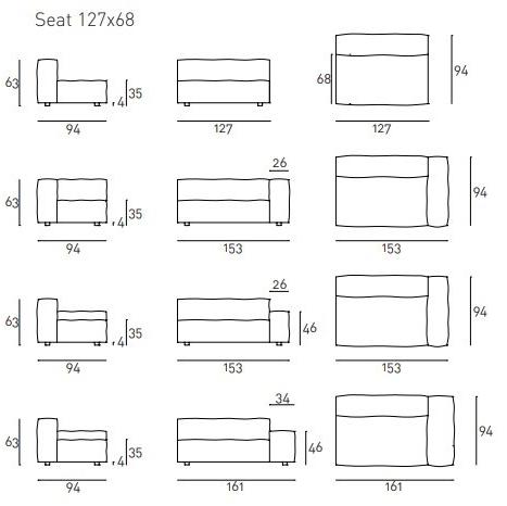 Living Divani Модульный диван со съемным чехлом Neowall sun-id-1434365 - Вид №5