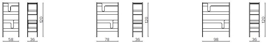 True Design Книжный шкаф из листового металла Wave Wa5812+wa7890 - Вид №7