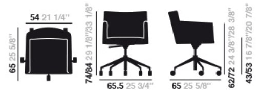 arper Офисное кресло с 5 спицами на колесиках Masai sun-id-1466915 - Вид №3