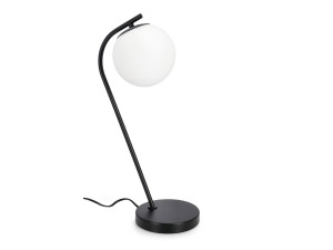 Прикроватная лампа из металла и стекла