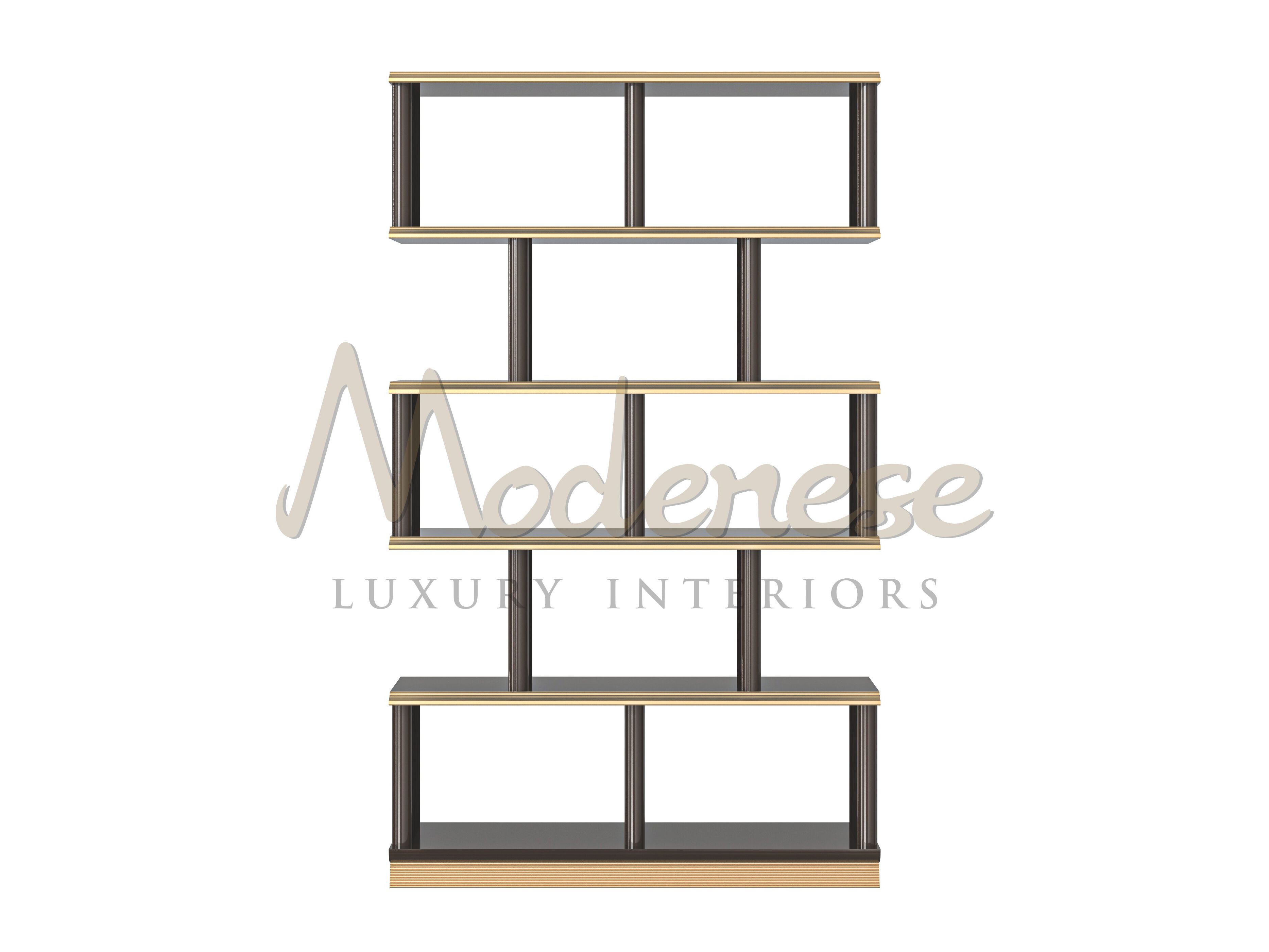 Черный день самонесущий офисный книжный шкаф Modenese Luxury Interiors BRICKS ARCH-00056161