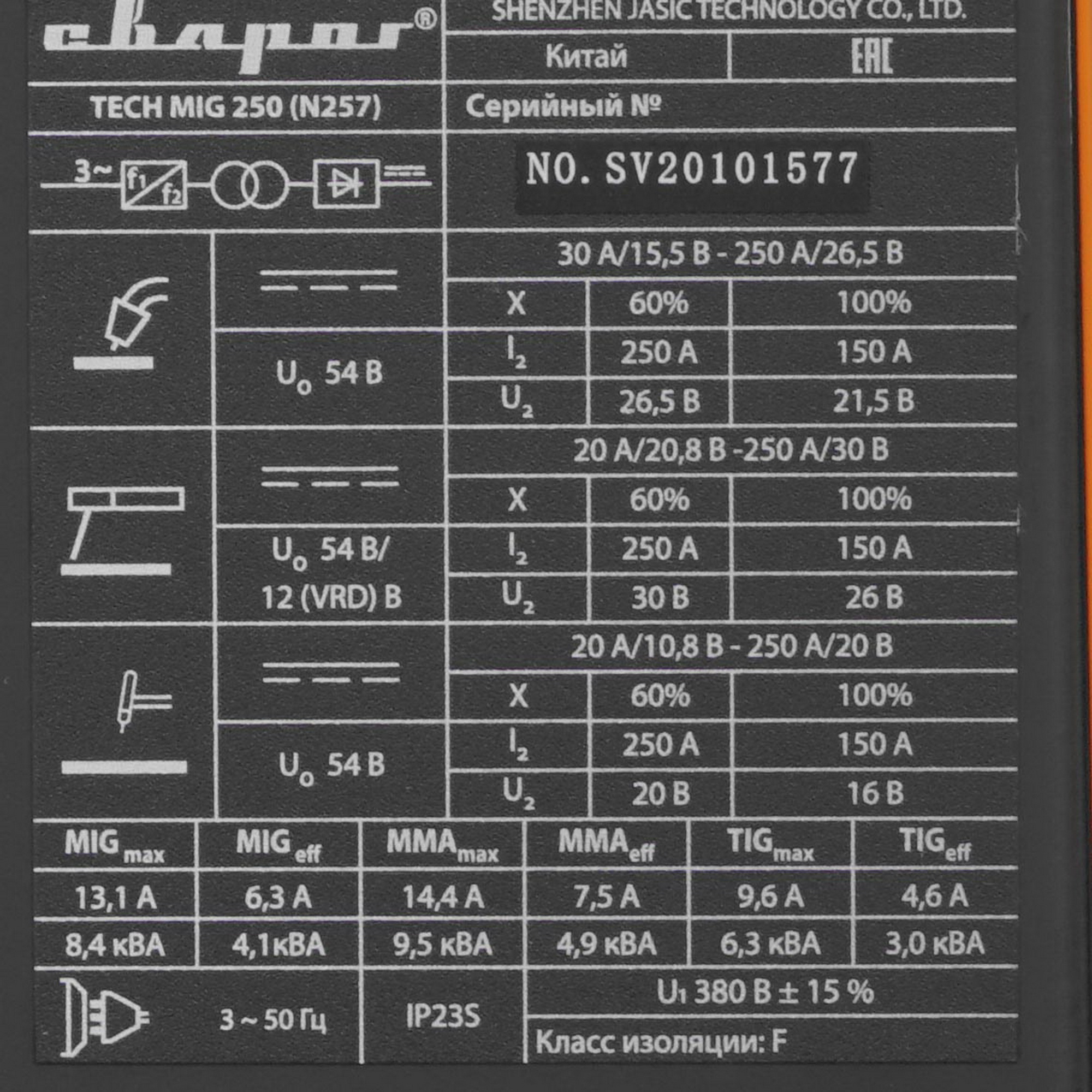 Сварочный аппарат Сварог MIG 250 "TECH" (N257) 8197685 STDN-0118226 - Вид №5