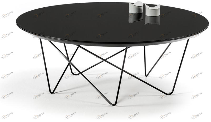 Kendo Mobiliario Низкий круглый лакированный журнальный столик sun-id-1430130