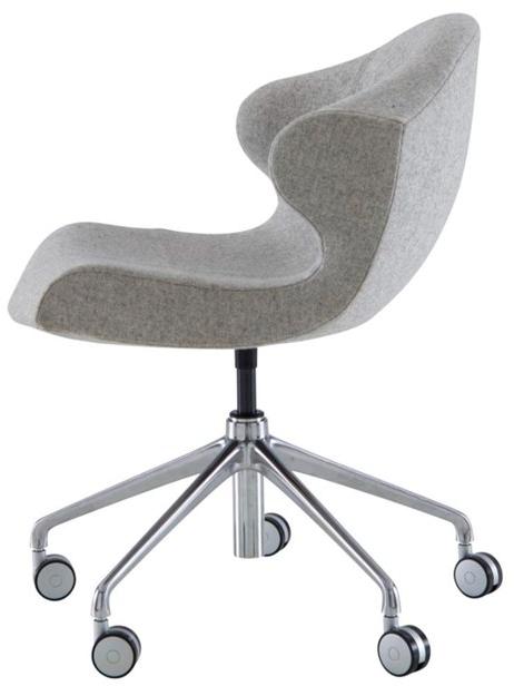 Ligne Roset Поворотное офисное кресло из ткани с 5 спицами на колесиках Alster 10260120 - Вид №2