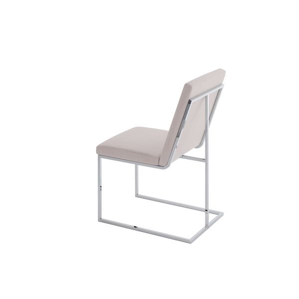 Стул обеденный бежевый с металлической опорой, хром 62718 UNICO  249542 Бежевый;серый  - Вид №1