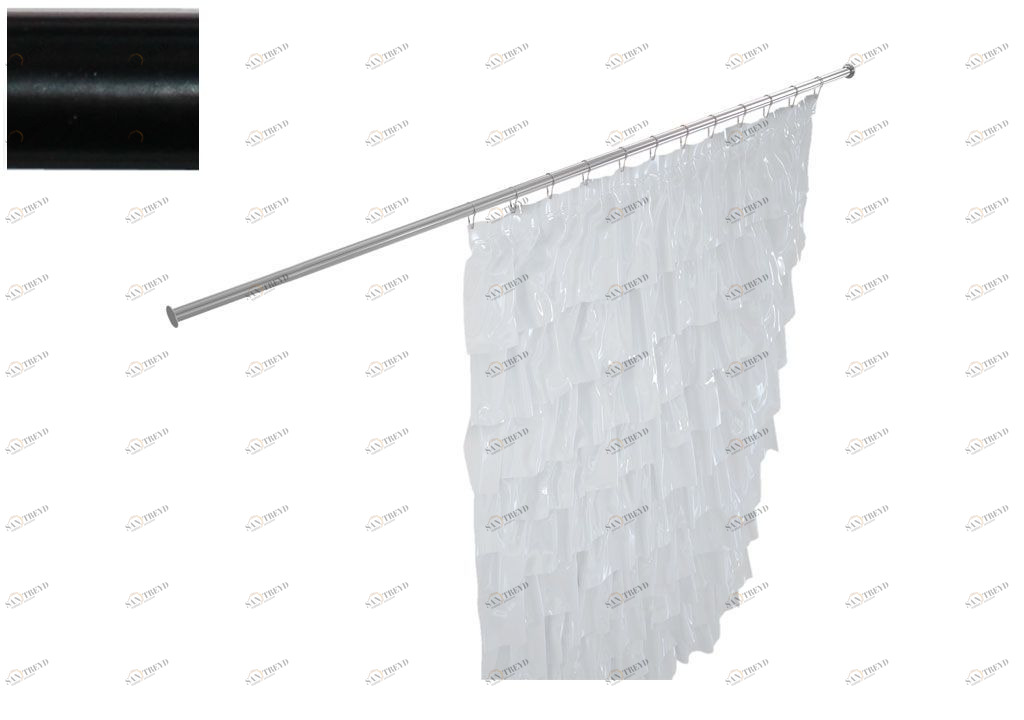 Карниз для ванны Aquanet прямой 140 черный 00241655