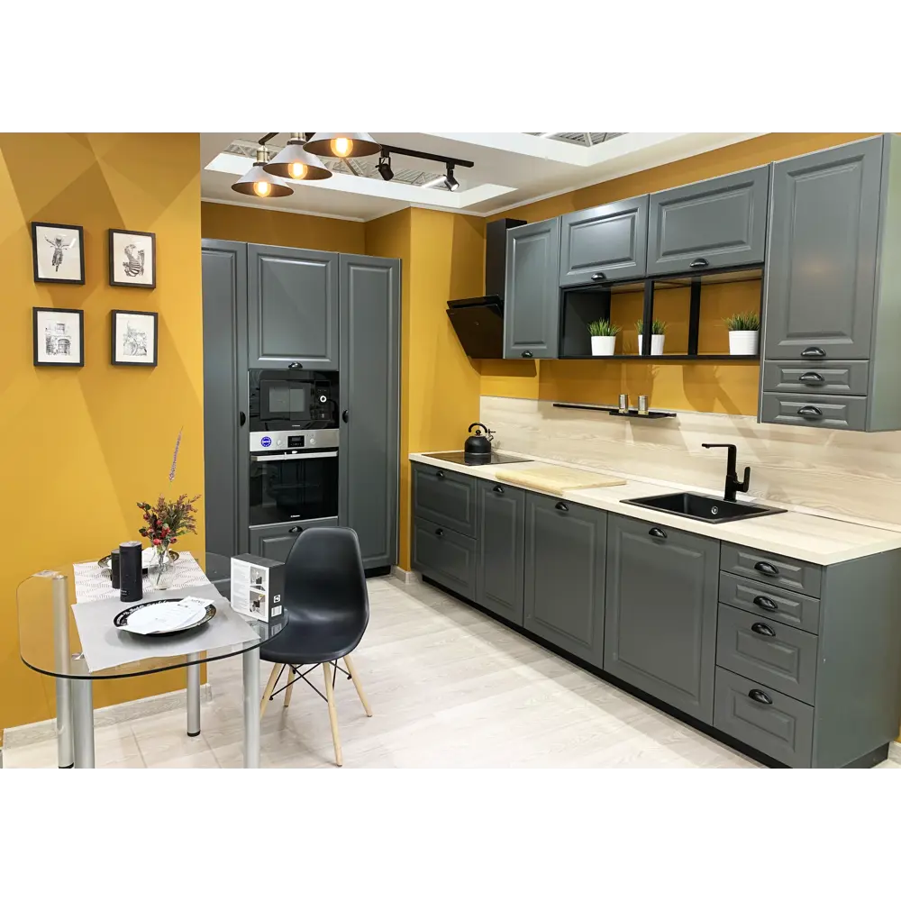 Фасад для кухонного шкафа Мегион 59.7x137.3 см Delinia ID МДФ цвет тёмно-серый 82010187 STLM-2144340 - Вид №3