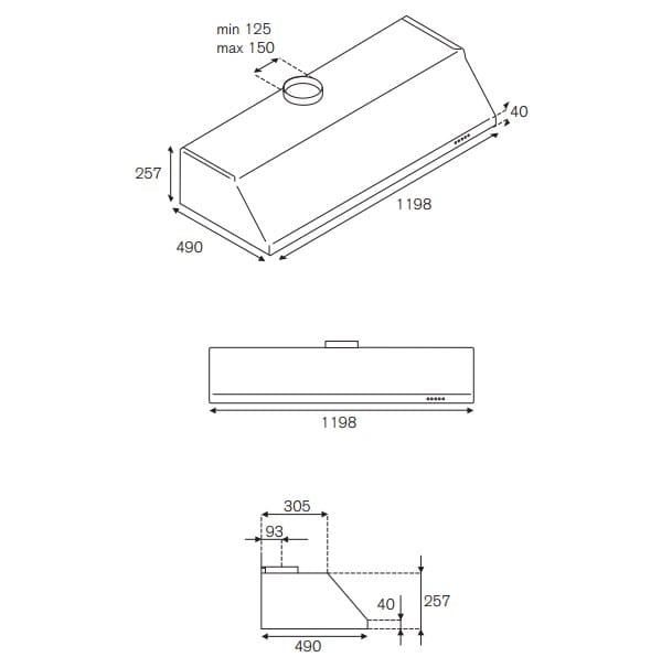 Встраиваемая вытяжка из нержавеющей стали со встроенным освещением Bertazzoni Professional ARCH-00079992 - Вид №2
