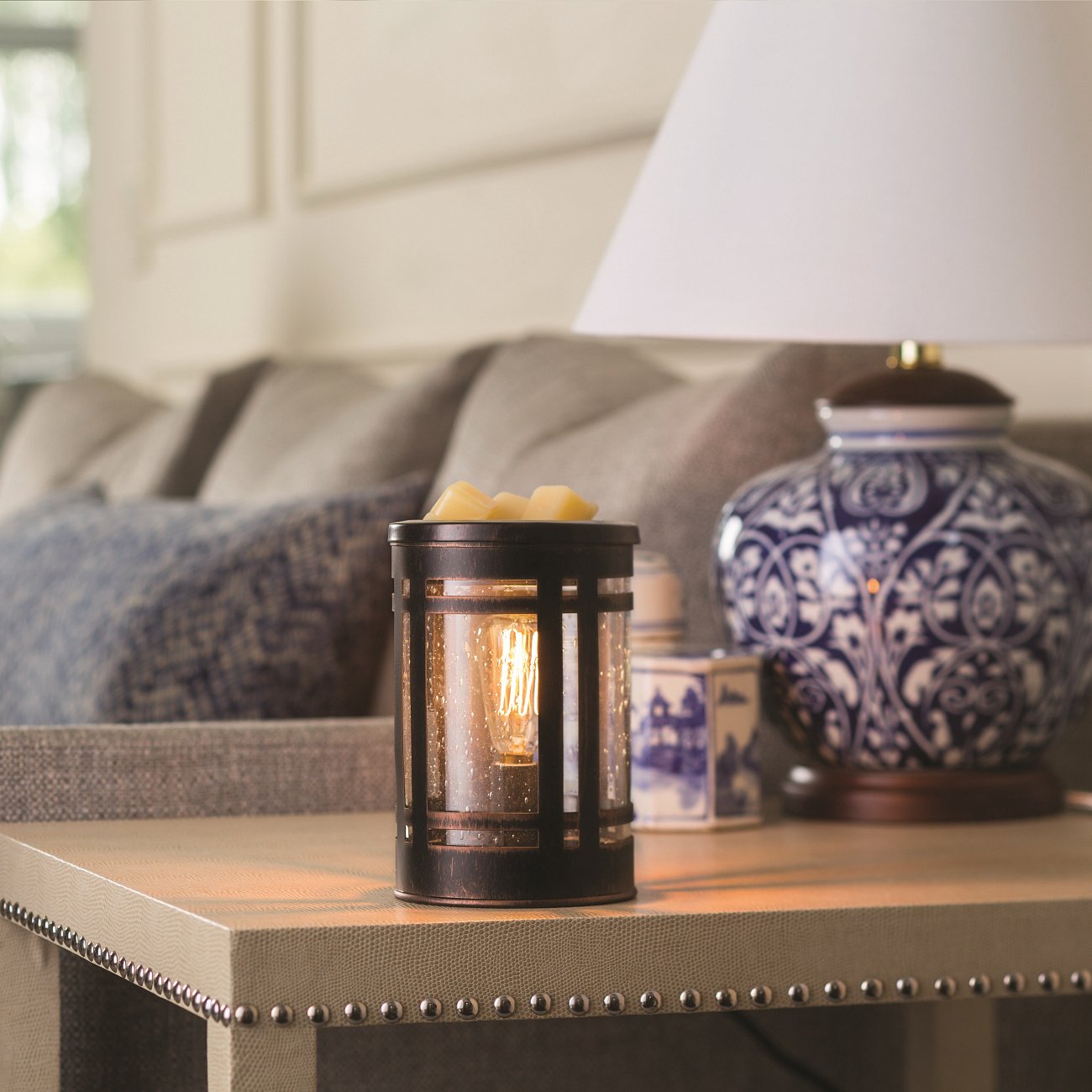 Аромасветильник настольный "Лампа Эдисона" CANDLE WARMERS  268172 Бронза  - Вид №1