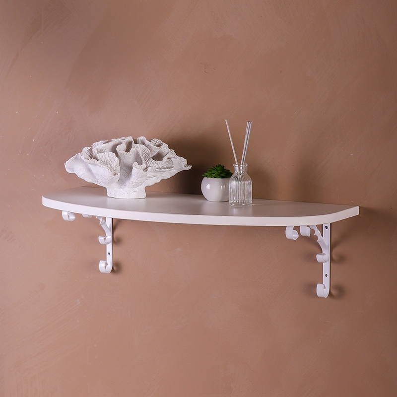 Полка фигурная , 800x250x16 мм, беленый дуб LJPS0413 Public Steel Россия  - Вид №1