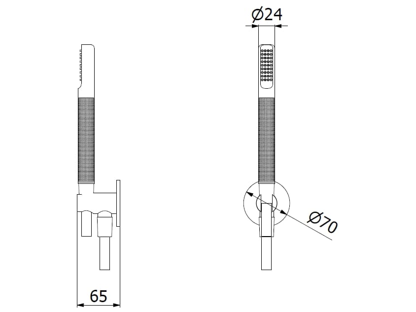Настенный ручной душ с держателем IB C-67 ARCH-00049339 - Вид №11