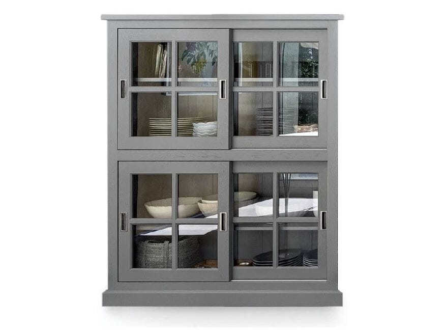 Шкаф из массива дерева с раздвижными дверями Devina Nais English ARCH-00120770