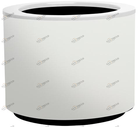 Hobby Flower Низкий круглый горшок из нержавеющей стали с автоматическим поливом Steel plus sun-id-1502237