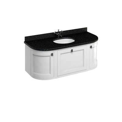 Тумба со столешницей 134 см, подвесная, цвет белый [FW4W + BB13] Classic Burlington FW4W, BB13 1340 x 550 x 510 - Вид №1