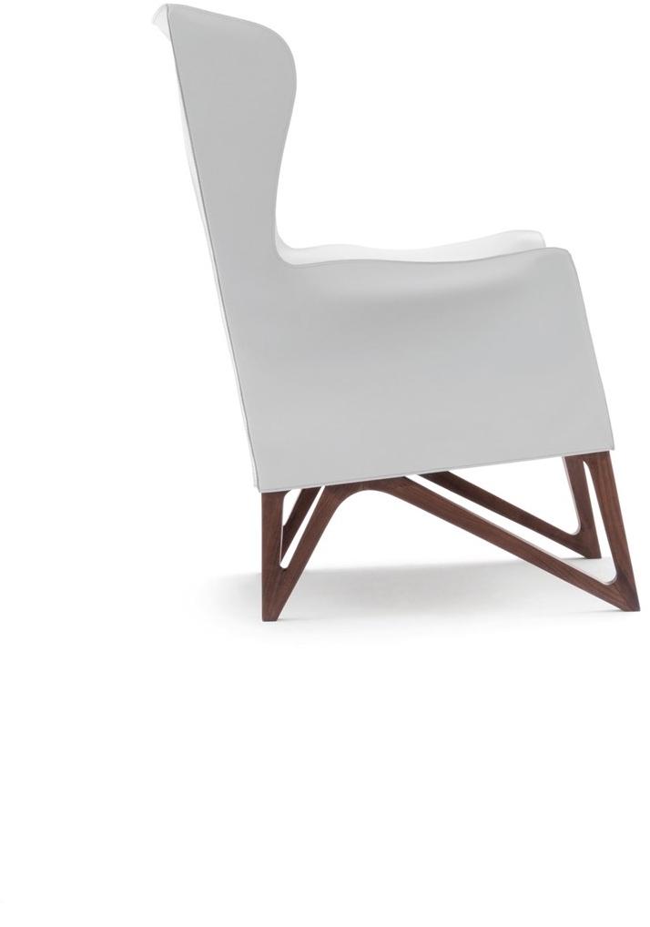 Giorgetti Кресло Wing из кожи с подлокотниками Mobius sun-id-1345546 - Вид №1