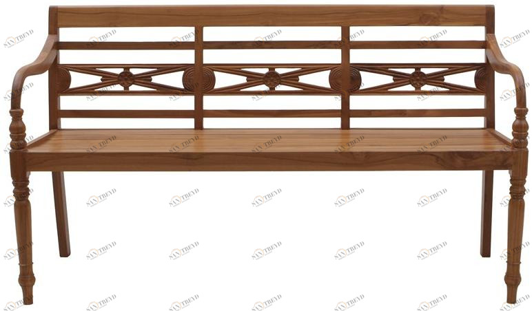 Il Giardino di Legno Садовая скамейка из тика с подлокотниками Giava Giav0244