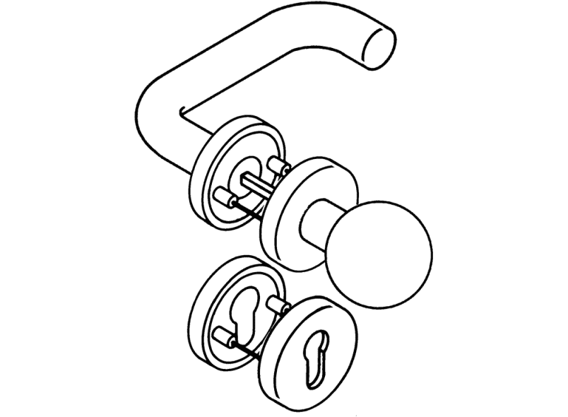 111PBR13.133 Комплект сменный противопожарный модель 111 HEWI Beschläge für Innentüren  - Вид №6