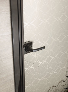 Матовое стекло распашная дверь