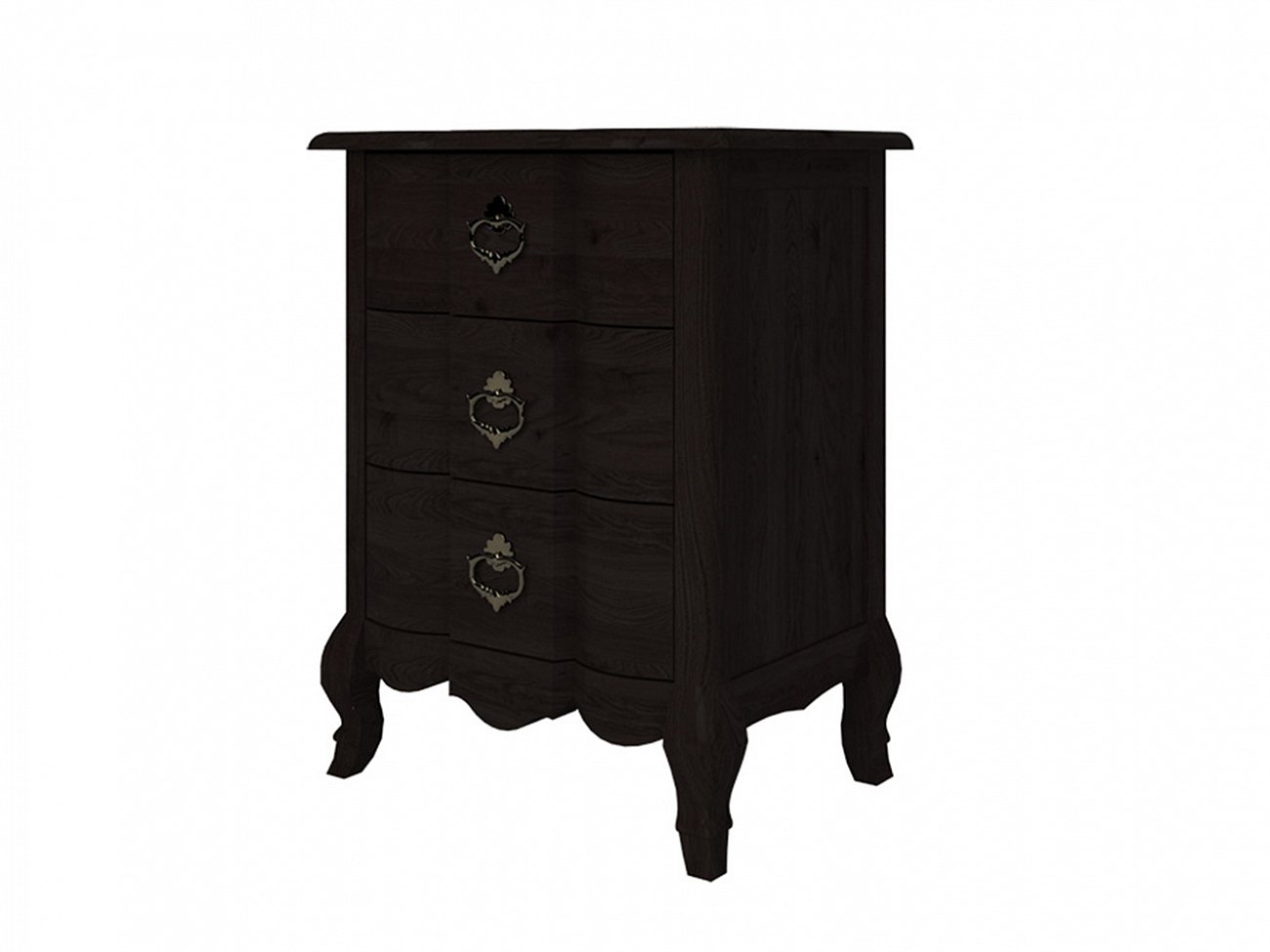 Тумбочка прикроватная коричневая Harvard FURNITERA  120317 Черный  - Вид №1