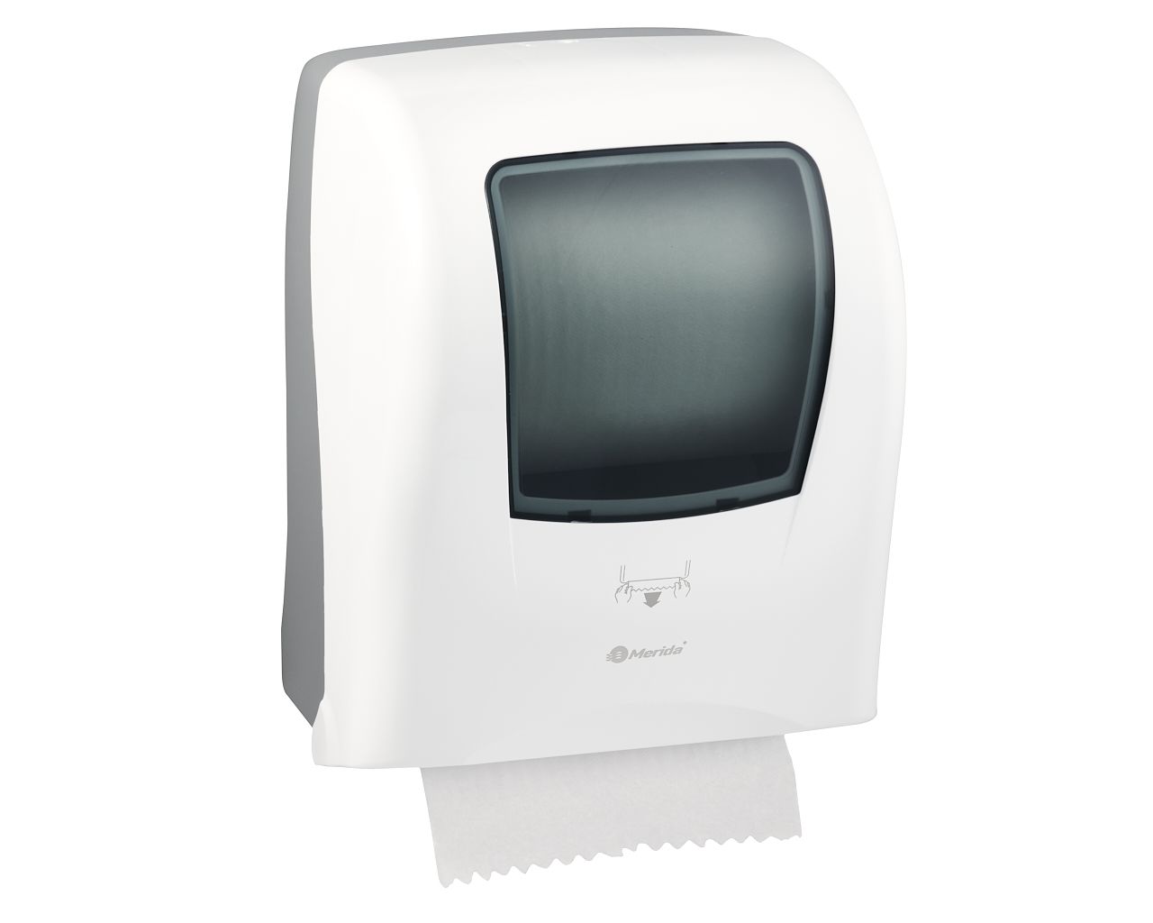 CEB301 ONE AUTOMATIC MAXI механический диспенсер для рулонов бумажных полотенец, АБС-пластик, белый Merida  - Вид №4