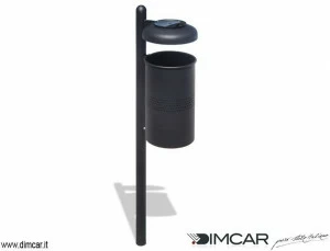 DIMCAR Урна для мусора с крышкой и пепельницей  389