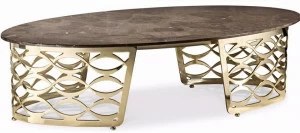 Cantori Овальный мраморный журнальный столик для гостиной Isidoro