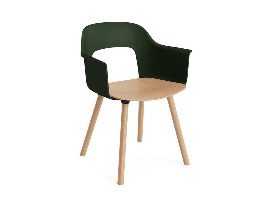 Подлокотник из полипропилена с деревянным сиденьем Hay макет ARCH-00040504 - Вид №17