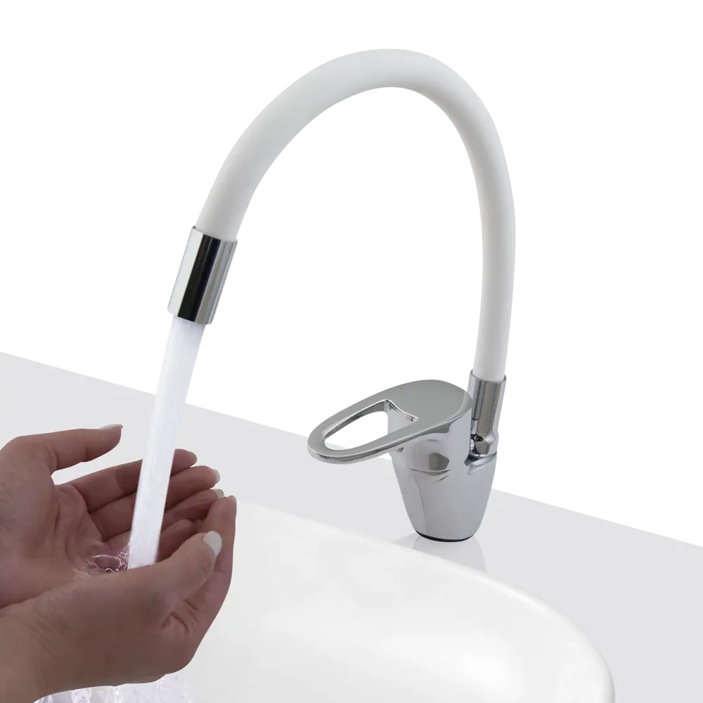 Santreyd Siena - кухонный смеситель с гибким изливом в белом цвете 83580739 PV-2021w STLM-0042090 - Вид №8