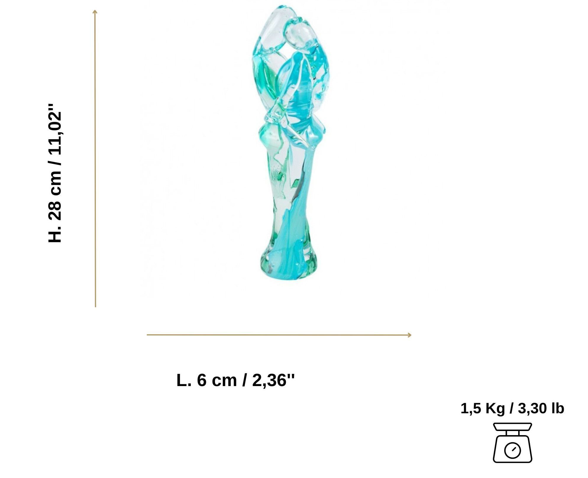 Скульптура из муранского стекла ручной работы YourMurano Lovers ARCH-00129758 - Вид №8