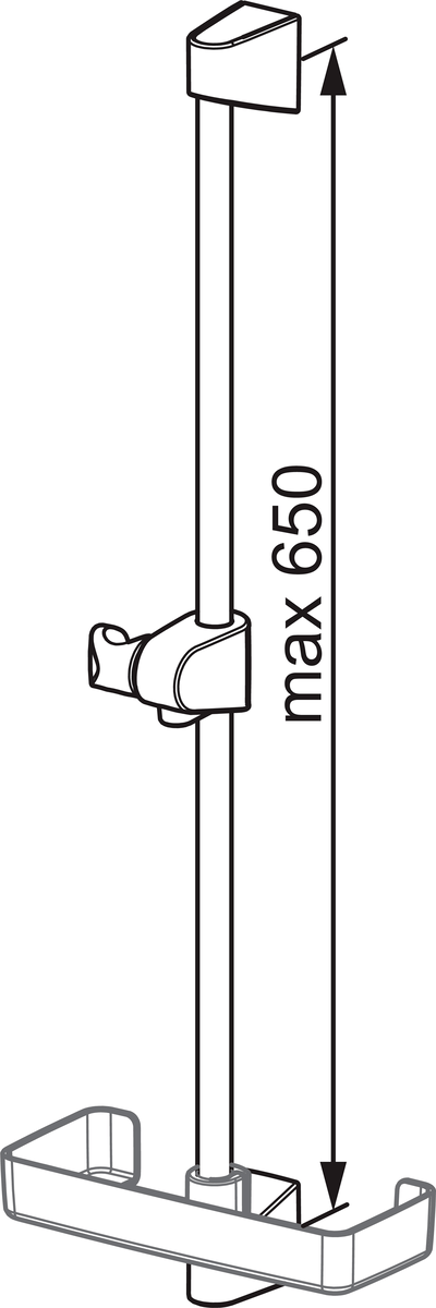 Oras 253150 Душевая штанга 253150 Apollo Хром  - Вид №3