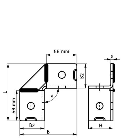 66597914 BIS Strut Stainless Steel Connector 90° / 2D для создания конструкций из профиля Strut walraven  - Вид №1
