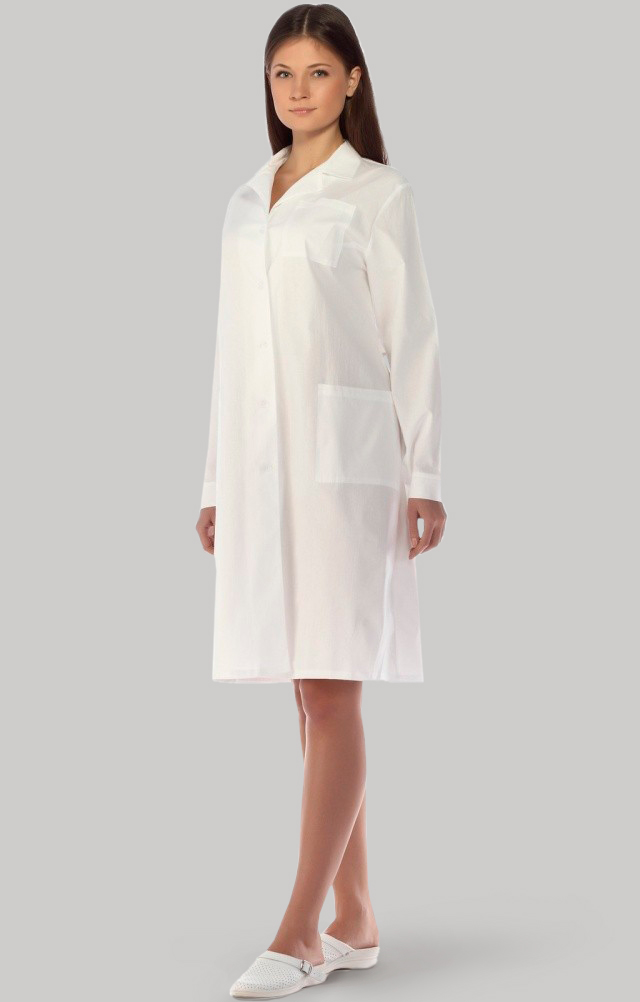 61686 Халат женский белый  Медицинская одежда  размер 40-42/158-164 Спецодежда  - Вид №7