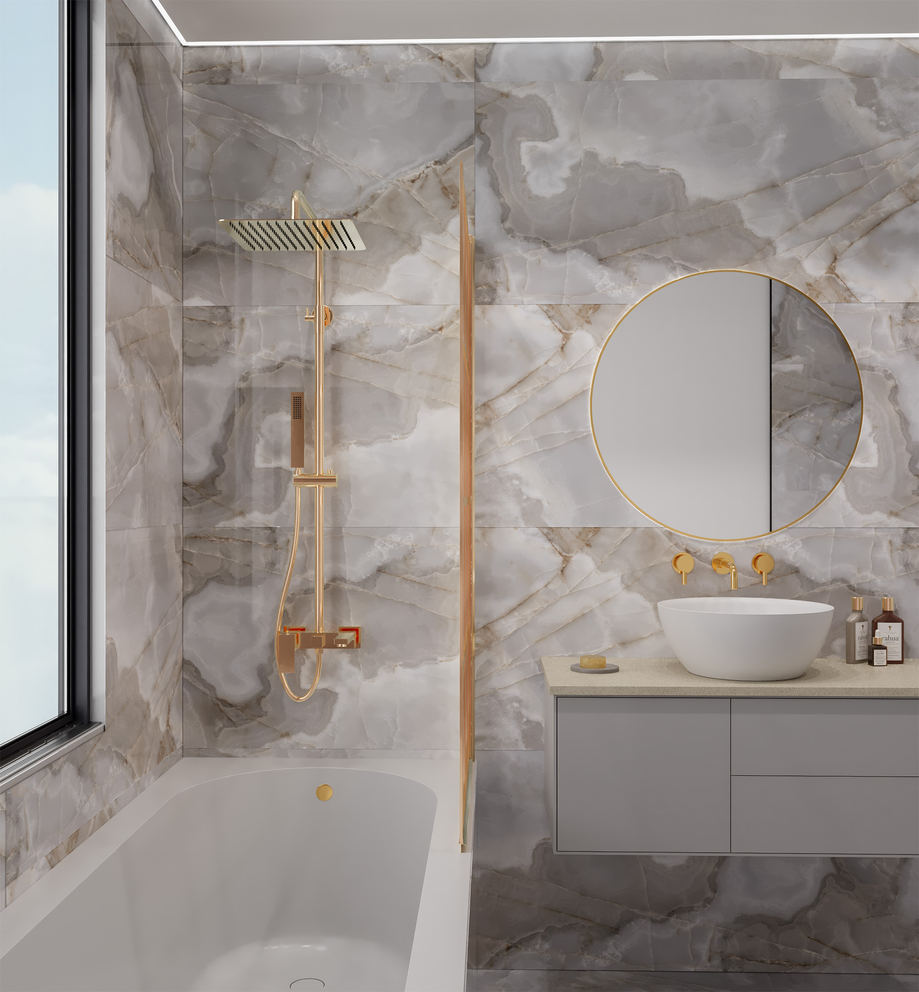 REX ONYX BLUE — керамогранит, вдохновляющий на роскошь FP1010-A Arcadia Ceramica