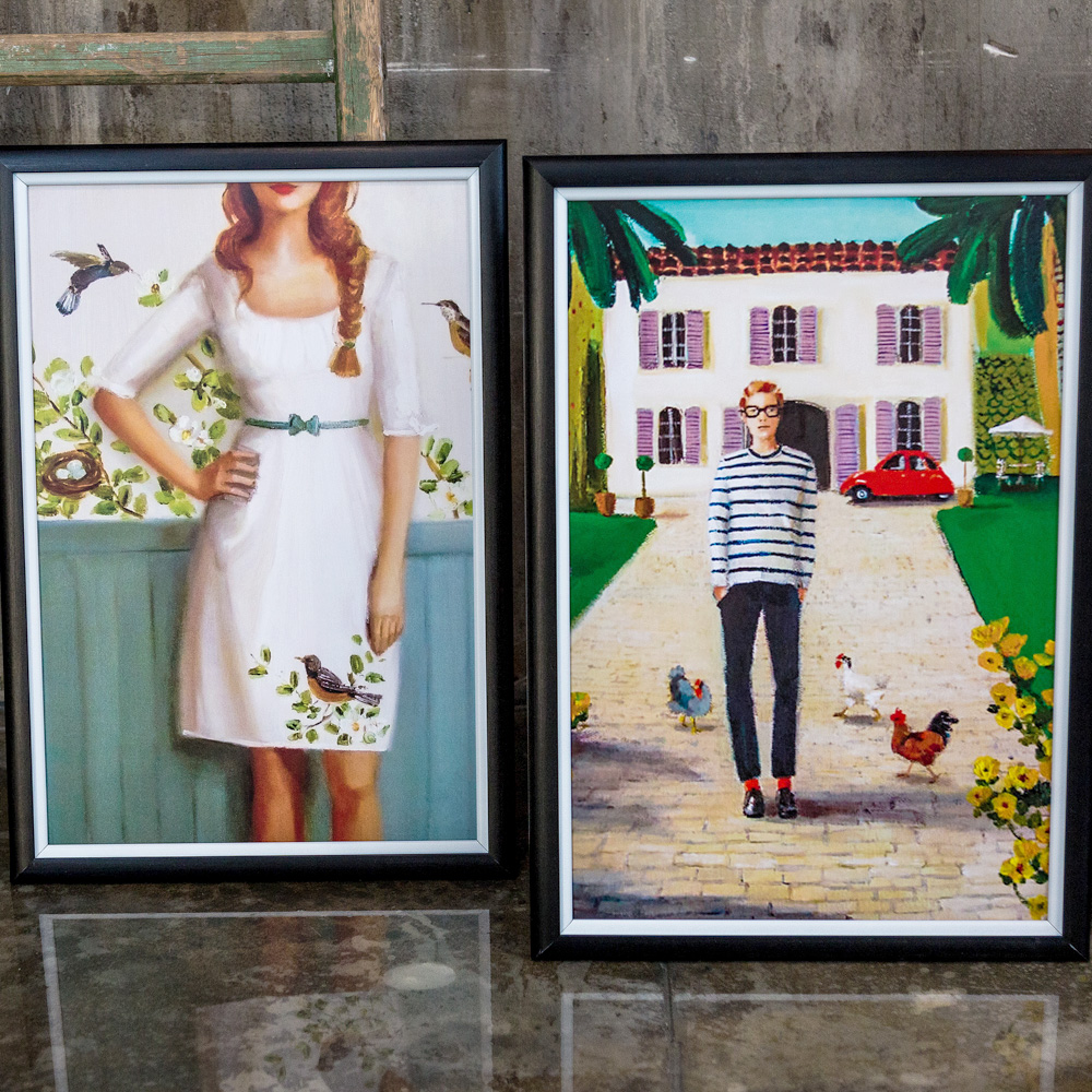 896519347_1818 Арт-постер "Рубашка в полоску и куры" Object Desire  - Вид №1