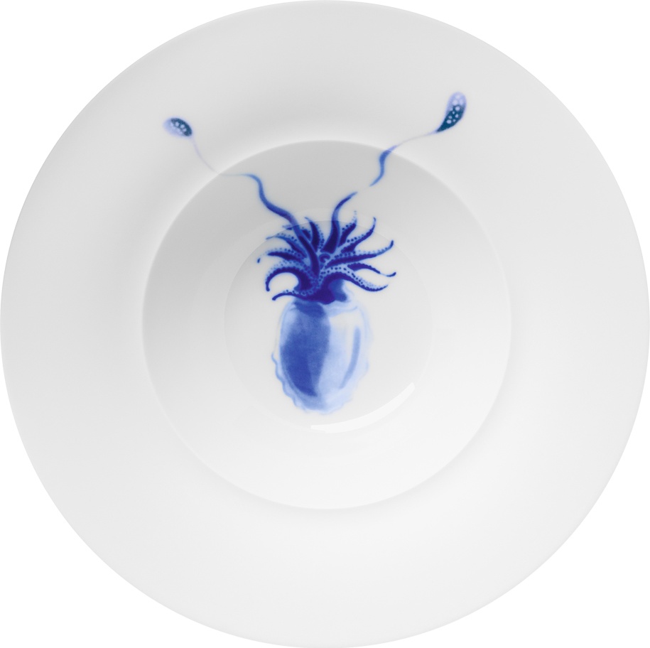 10577456 Hering Berlin Тарелка суповая Hering Berlin "Кальмар" "Океан" 25см Фарфор 