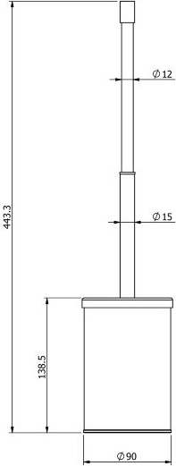 70171 Ерш напольный цвет хром LANGBERGER Accessories - Вид №2