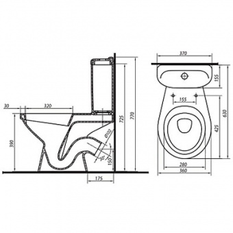 1903300U Компакт унитаз с бачком Белый KOLO  Польша  - Вид №2