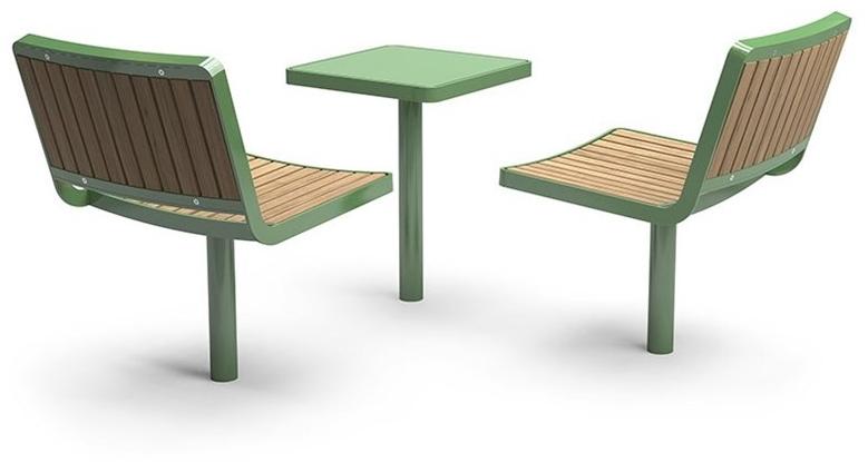 VESTRE Квадратный стол для общественных мест из стали с порошковым покрытием Berlin sun-id-1468226 - Вид №1