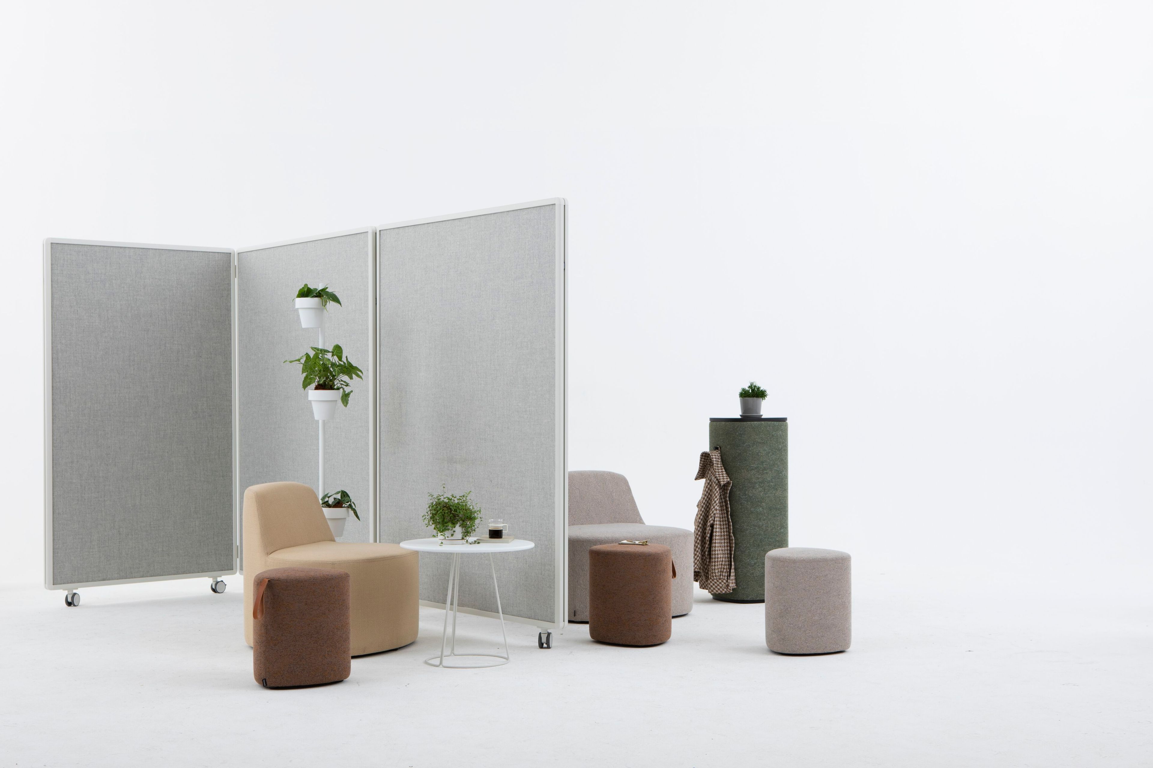 Мобильный звукопоглощающий офисный перегородка из ткани на колесах Cascando патио ARCH-00070550 - Вид №3