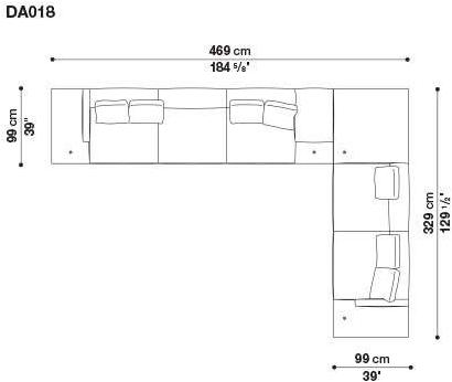 B&B Italia 3-х местный тканевый диван Dock sun-id-1376507 - Вид №97