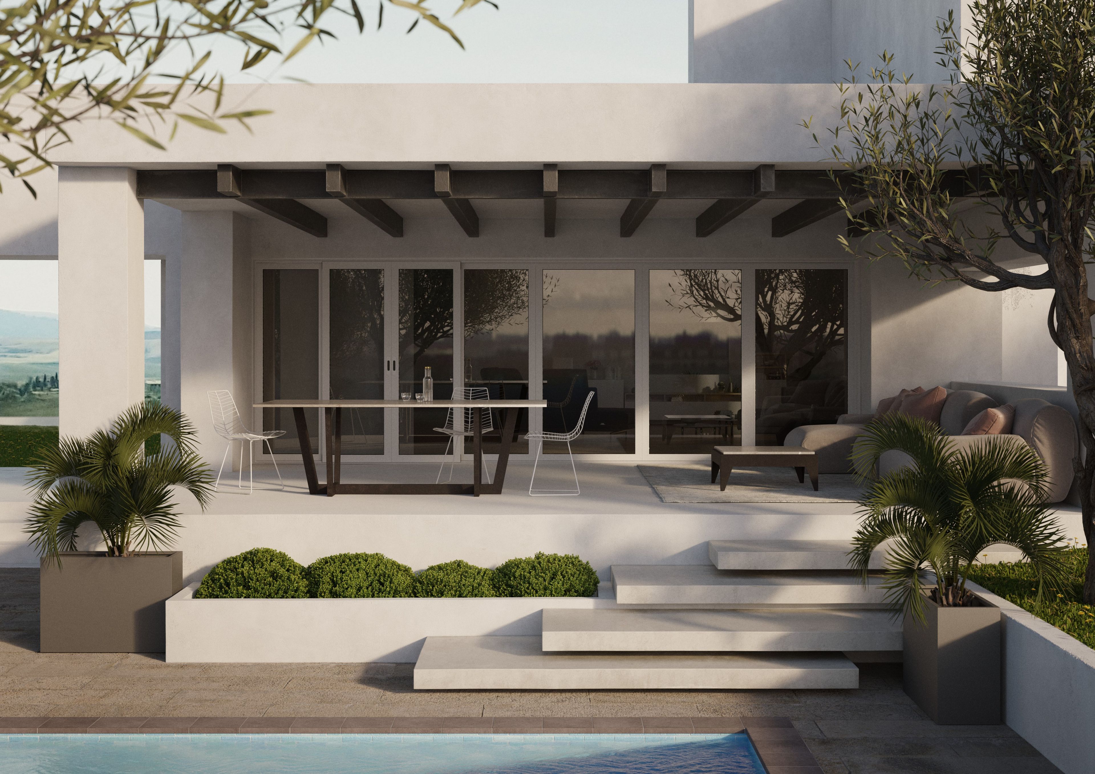 Прямоугольный стол со стальным основанием и кварцевым верхом ORO NERO Collection Tube ARCH-00119772 - Вид №3