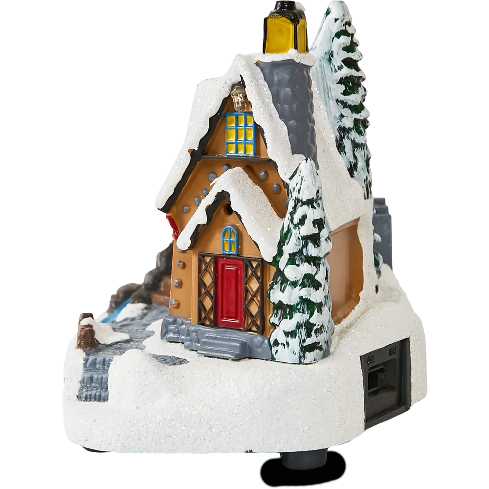 87547211 Композиция новогодняя светодиодная Домик у реки 17x11x12 см STLM-0952768 Santreyd  - Вид №2