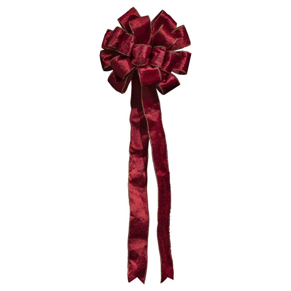 89381691 Украшение елочное «Бант», 95x28 см, цвет красный STLM-1534493 Santreyd 